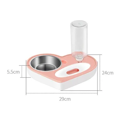 UAMLY Distributeur automatique d'eau et de nourriture pour chat 2 en 1