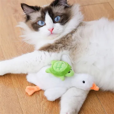Pet Planet Jouet pour chat Oie blanche simulée
