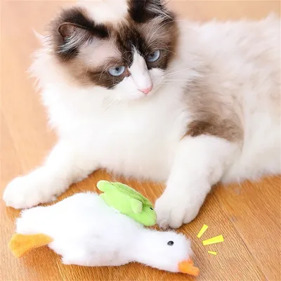 Pet Planet Jouet pour chat Oie blanche simulée