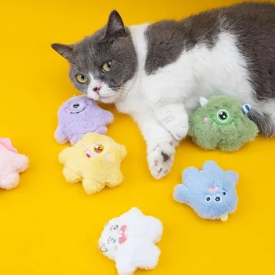 Pet Planet Six Pièces Jouets En Peluche À L'herbe À Chat Pour Chats