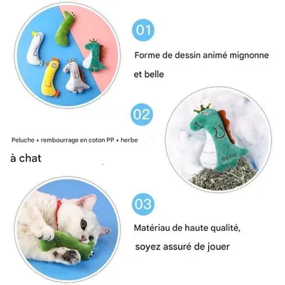 Pet Planet Ensemble de 5 Jouets à Nepeta Pour Chats d'Intérieur