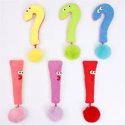 IntiMeg Oreiller jouet pour chat en forme d'exclamation et d'interrogation