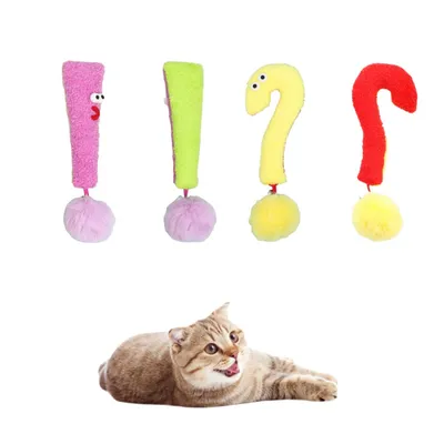 IntiMeg Oreiller jouet pour chat en forme d'exclamation et d'interrogation