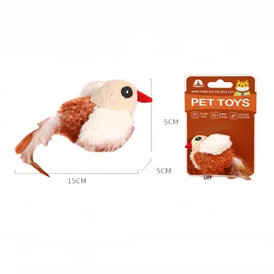 IntiMeg Jouet pour chat en forme d'oiseau simulé