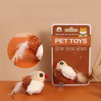 IntiMeg Jouet pour chat en forme d'oiseau simulé