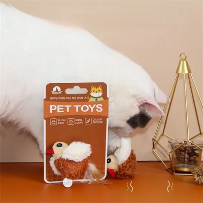 IntiMeg Jouet pour chat en forme d'oiseau simulé