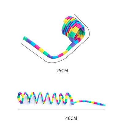 IntiMeg Jouet élastique en bandes arc - en - ciel pour chat
