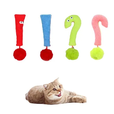 IntiMeg Oreiller jouet pour chat en forme d'exclamation et d'interrogation
