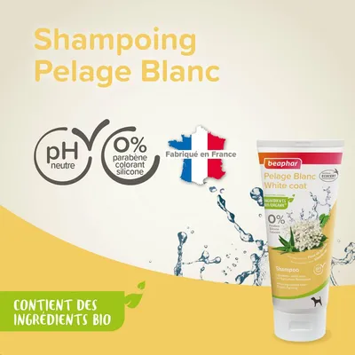 BEAPHAR   Shampoing Pelage blanc
