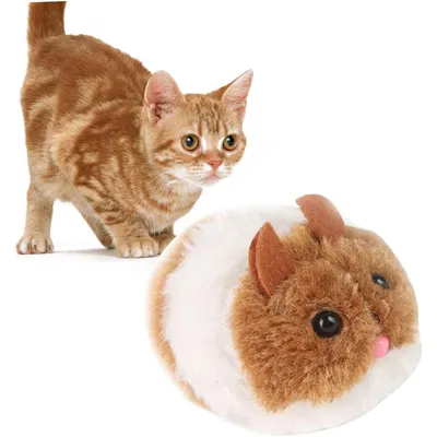 Qinhul Jouet en peluche pour chat en forme de souris