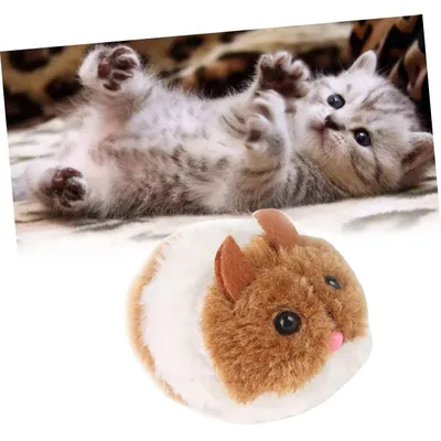 Qinhul Jouet en peluche pour chat en forme de souris