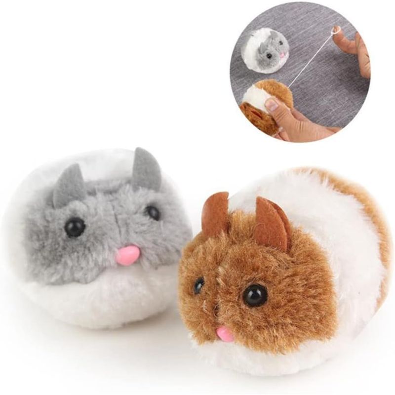 Qinhul Jouet en peluche pour chat en forme de souris
