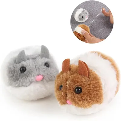 Qinhul Jouet en peluche pour chat en forme de souris