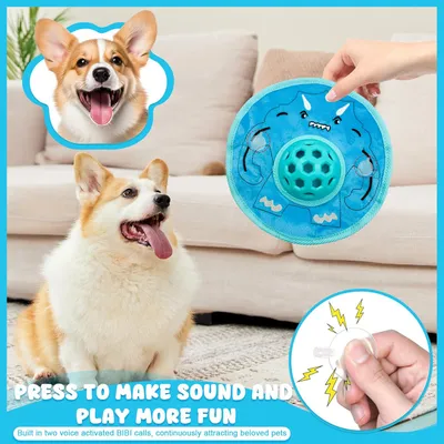 Qinhul Frisbee en forme de nourriture pour chien