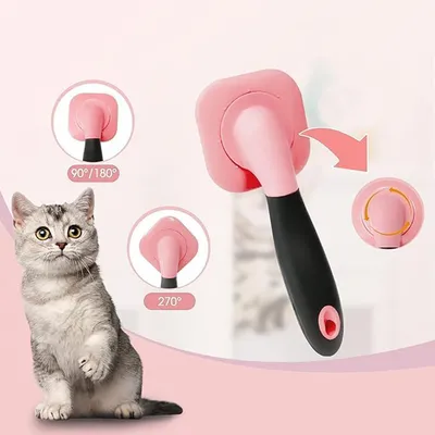 Qinhul Peigne rotatif pour chats et chiens