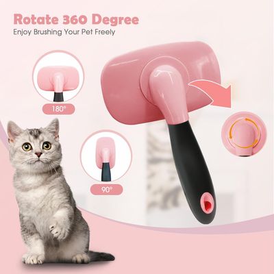 Qinhul Peigne rotatif pour chats et chiens