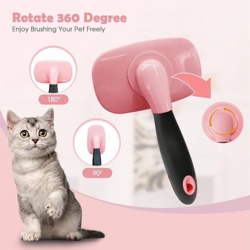 Qinhul Peigne rotatif pour chats et chiens
