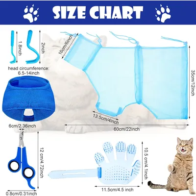 Qinhul Kit de nettoyage et de toilettage pour chat