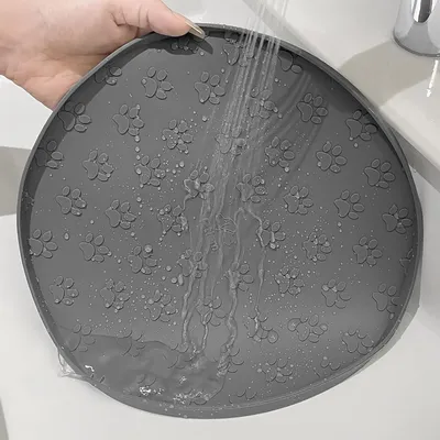 Qinhul Set de table rond en silicone pour chat et chien