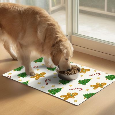 Qinhul Set de table rond en silicone pour chat et chien