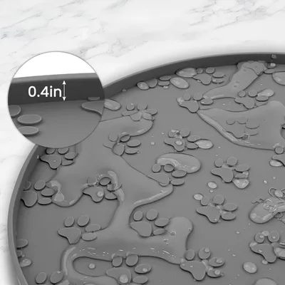 Qinhul Set de table rond en silicone pour chat et chien