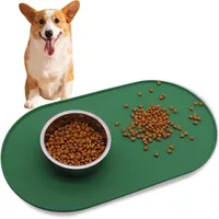 Qinhul Tapis de nourriture pour chien en silicone