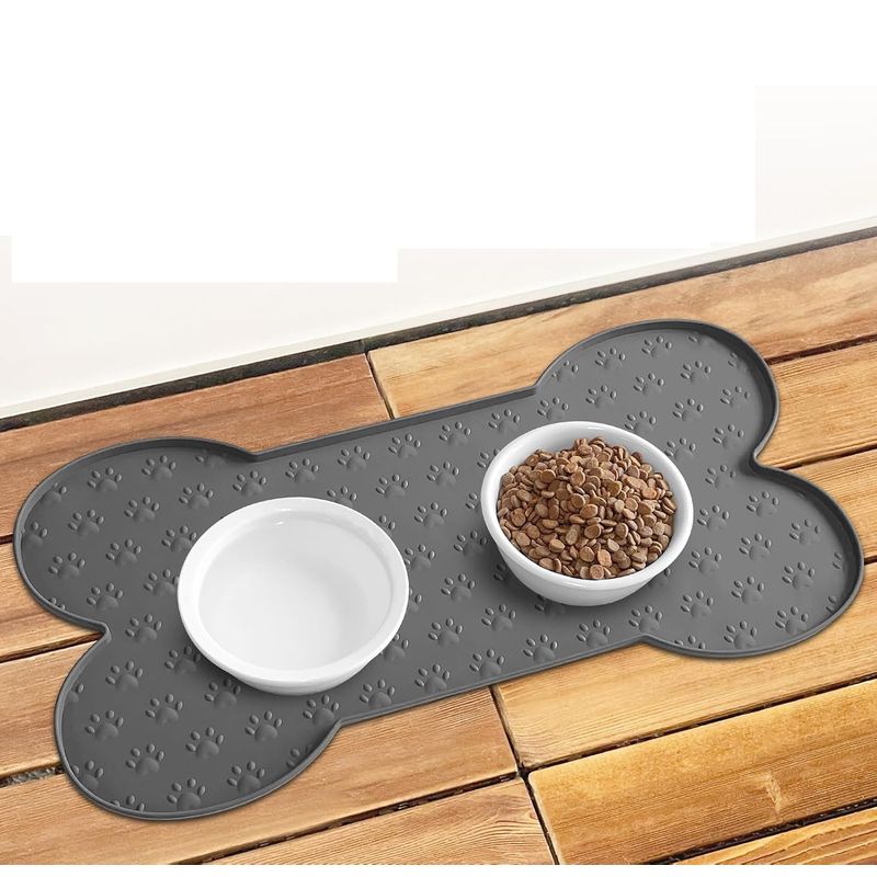 Qinhul Tapis antidérapant en silicone pour gamelles de chat et de chien