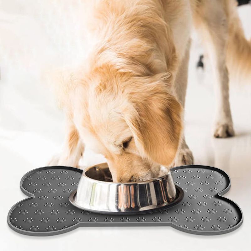 Qinhul Tapis antidérapant en silicone pour gamelles de chat et de chien