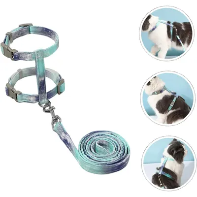 Qinhul Laisse réglable pour chat Qinhul Laisse réglable pour chat