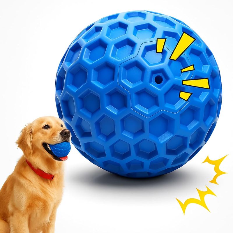 Qinhul Boule en nid d'abeille pour le nettoyage des dents du chien