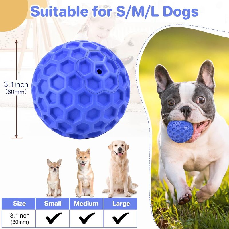 Qinhul Boule en nid d'abeille pour le nettoyage des dents du chien