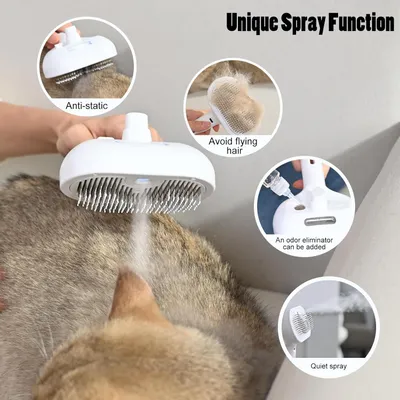 Qinhul Peigne vaporisateur pour chat