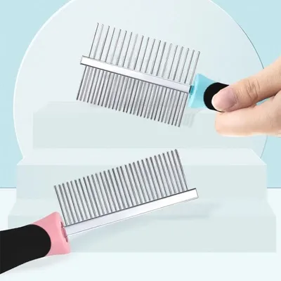 Qinhul Peigne double face pour toilettage de chat