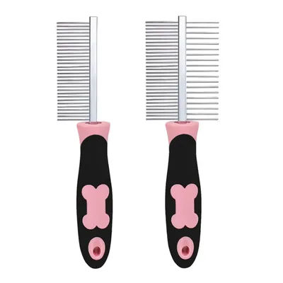 Qinhul Peigne double face pour toilettage de chat