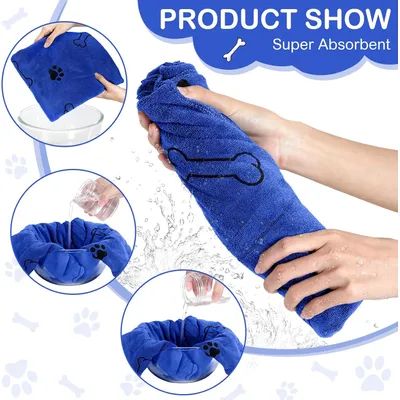 Qinhul Serviette absorbante à séchage rapide pour chien