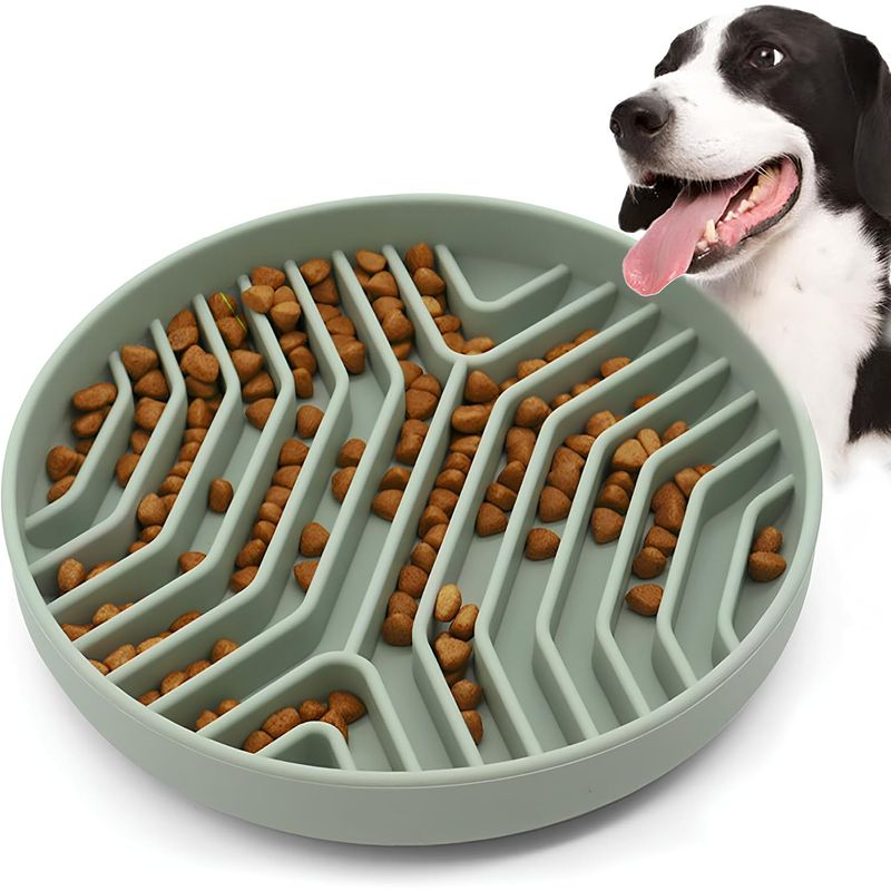Gamelle en silicone à alimentation lente pour chien