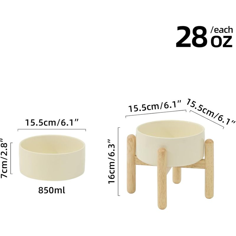 Qinhul Gamelle pour chien en céramique