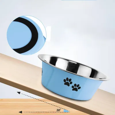 Qinhul Gamelle antidérapante en acier inoxydable pour chien