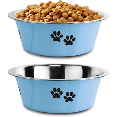 Qinhul Gamelle antidérapante en acier inoxydable pour chien