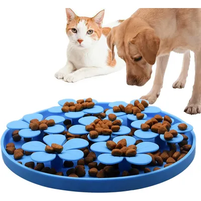 Qinhul Utensilios de alimentación lenta para gatos y perros