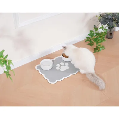 Qinhul Tapis d'alimentation pour chats et chiens Qinhul Tapis d'alimentation pour chats et chiens