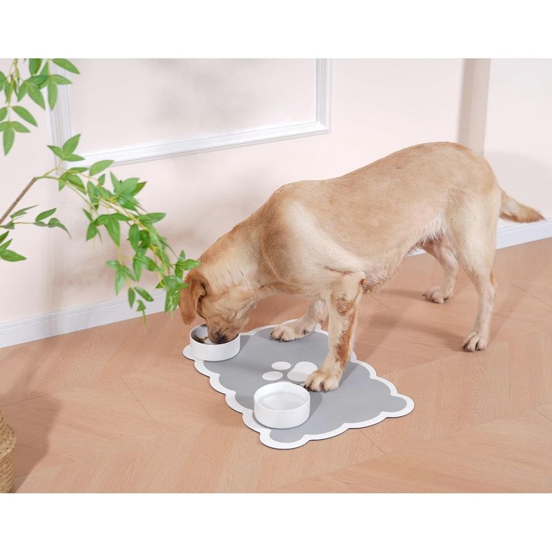 Qinhul Tapis d'alimentation pour chats et chiens