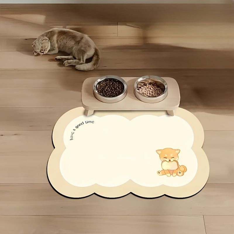 Qinhul Tapis d'alimentation pour chat
