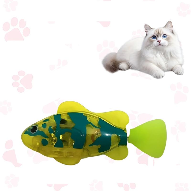 Qinhul Jouets de chat à poisson électrique électrique