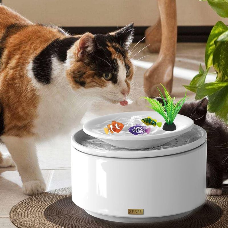 Qinhul Jouets de chat à poisson électrique électrique