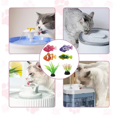 Qinhul Jouets de chat à poisson électrique électrique