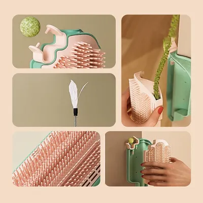 Qinhul Brosse de massage pour chat