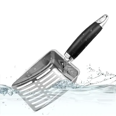 Qinhul Pelle à litière en métal pour chat