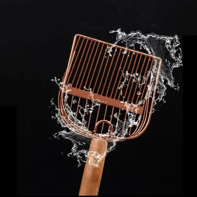 Qinhul Pelle à litière pour chat en acier inoxydable