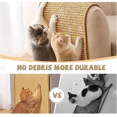 Qinhul Tapis à gratter en sisal pour chat